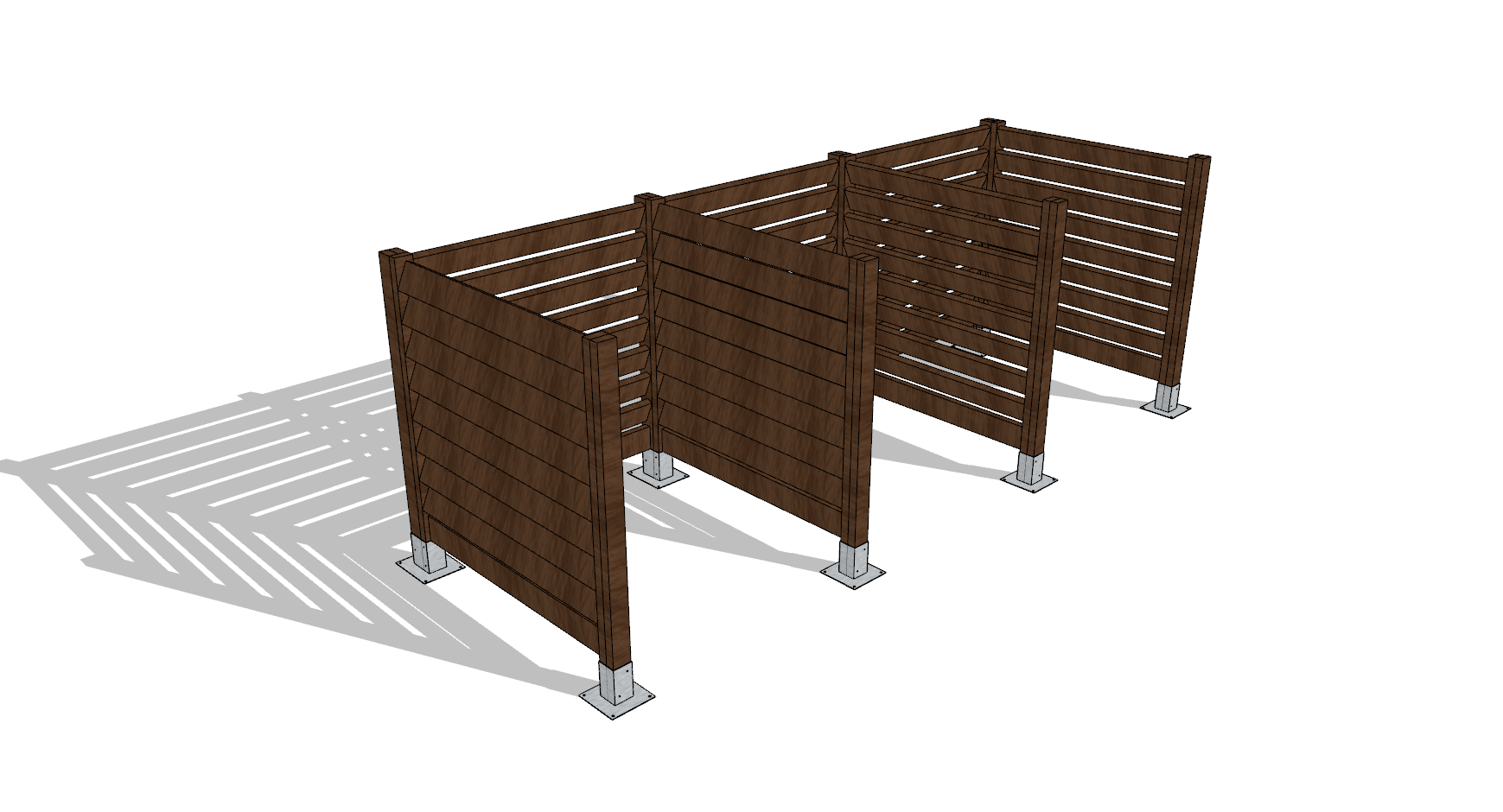 Cerramiento Contenedores Plastico Reciclado Modelo Montsec - Forma 3 - Your Plastics