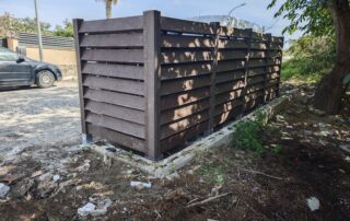 Cubrecontenedores modelo Montsec instalado en Lloret de Mar